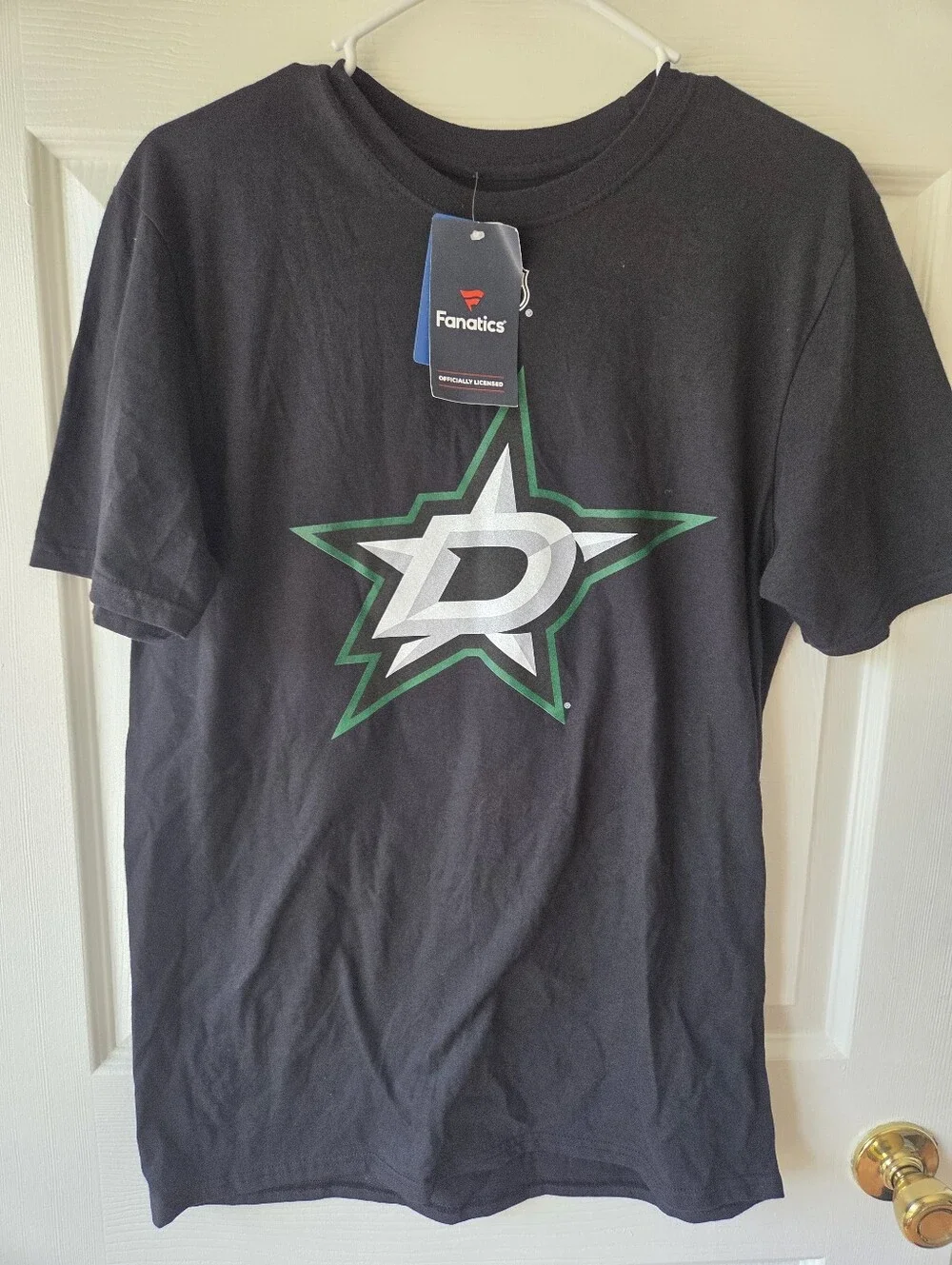 Fantatics Dallas Stars TShirt M Black Mikko Rantanen #96 Logo Hockey NWT NHL